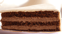 Chocolade cake met chocolade vulling