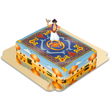Aladdin op tapijt over Agrabah taart