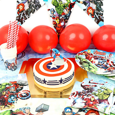 Avengers® Partyset incl. taart