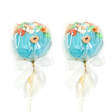 Blauwe Cake-Pops met letters (12 Stuks) 