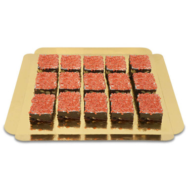 Brownies met aardbeiencrisp (15 stuks)