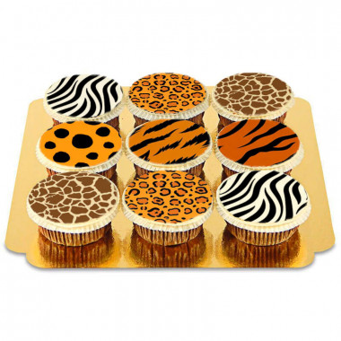 Cupcakes - dieren patroon