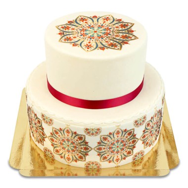 Luxe mandala taart twee lagen