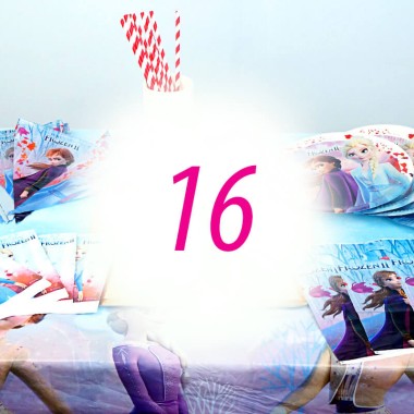 Frozen party set voor 16 personen - zonder taart