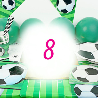Voetbal partyset voor 8 personen – zonder taart