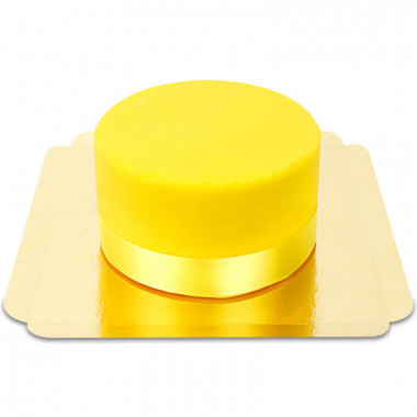 Gele luxe taart met taartenlint