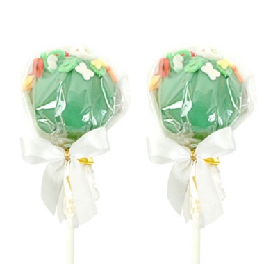 Groene Cake-Pops met letters (12 Stuks)