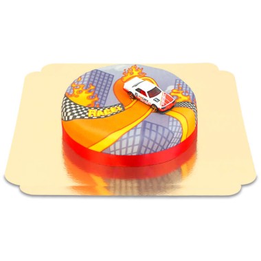 Hot Wheels® speelgoedauto op taart