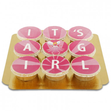 It's a girl cupcakes, 9 Stuks