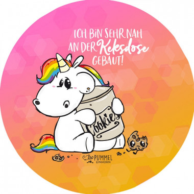 Chubby Unicorn met koekjesdoos eetbare print