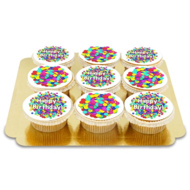 Confetti Cupcakes (9 stuks)