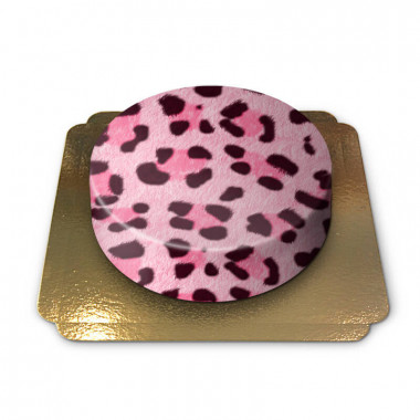 Roze panterprint taart 