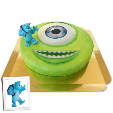 Sulley-figuur op Cyclops Monster taart 
