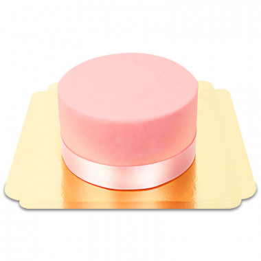 Roze luxe taart met taartenlint