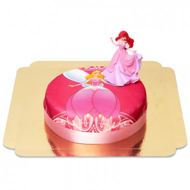 Prinsessen taart met Ariël figuur