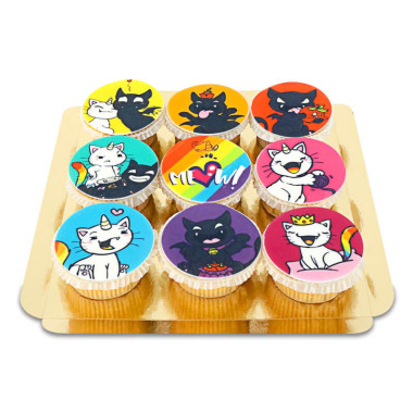 Purricorn cupcakes, 9 stuks - Chubby Unicorn