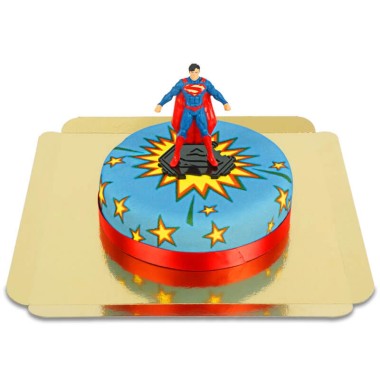 Taart met Superman-figuur