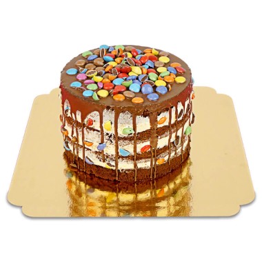 Taart met SMARTIES® chocolade snoepjes