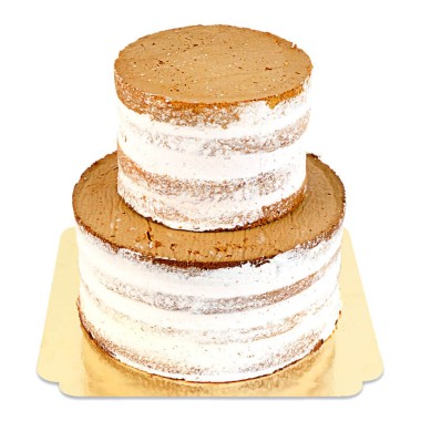 Naked Cake vanille twee lagen