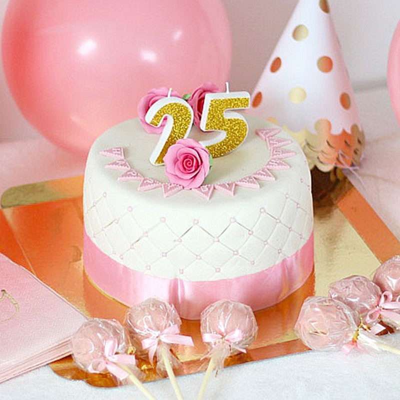 Happy birthday luxe roze taart - Dubbele hoogte @joy_mariia