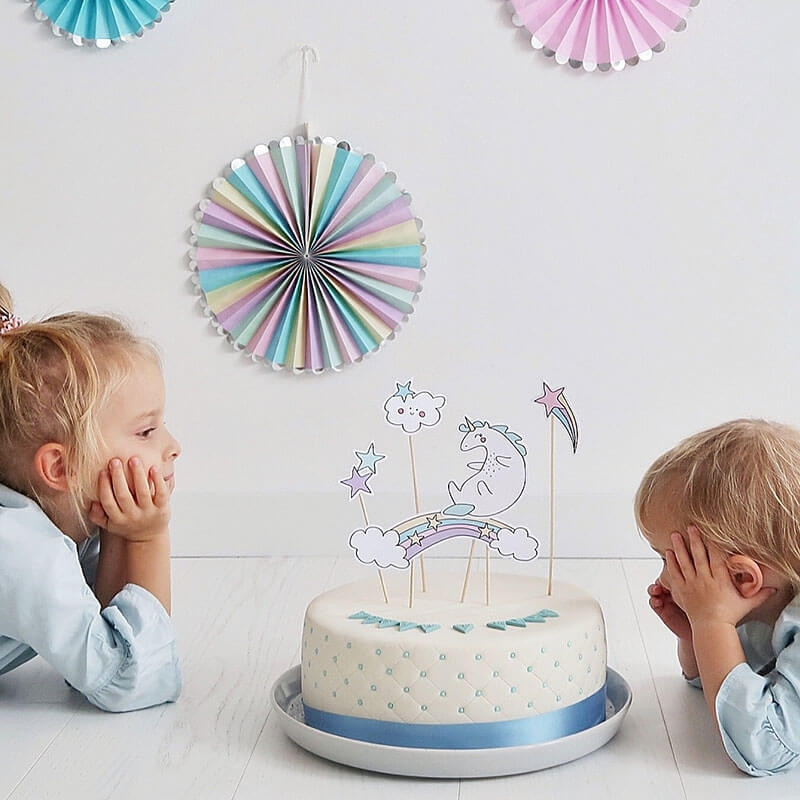 Happy birthday luxe taart blauw - Dubbele hoogte @snapseed