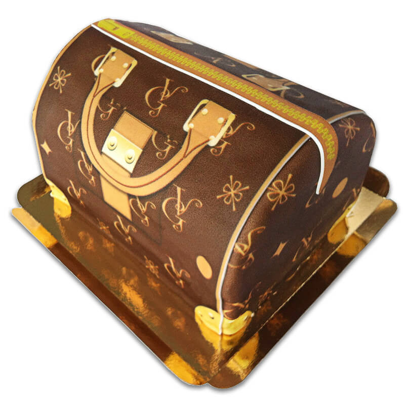 Handtassen taart VG, bruin met beige details 