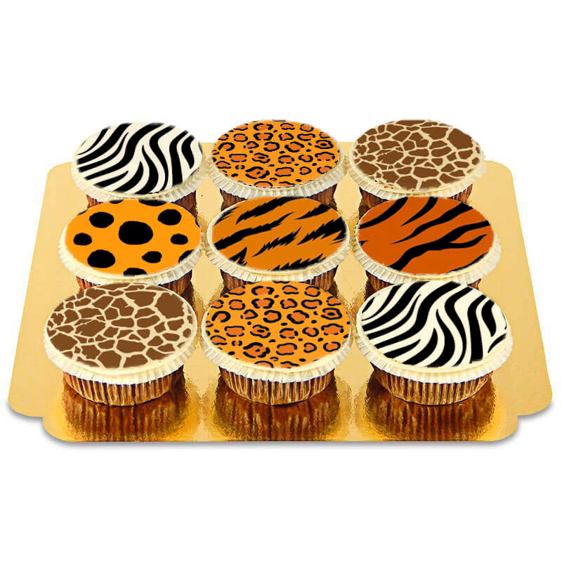 Cupcakes - dieren patroon