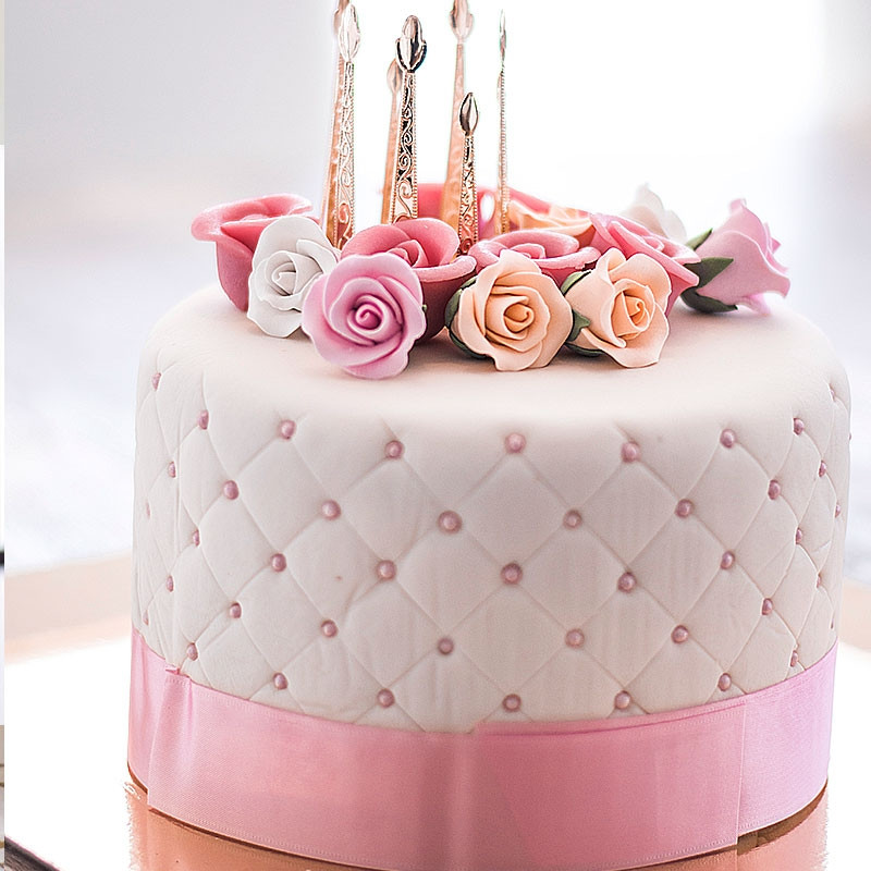 Happy Birthday luxe taart - verschillende kleuren