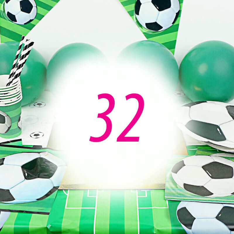 Voetbal partyset voor 32 personen – zonder taart