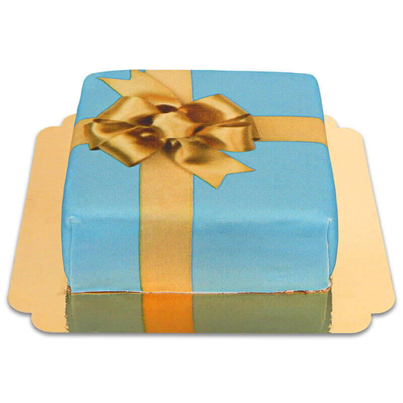 Geschenk-Torte blau