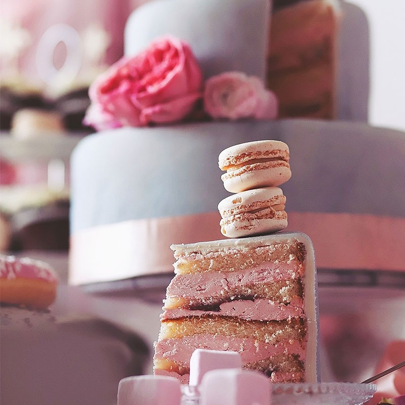 Macarons (16 stuks) met taart