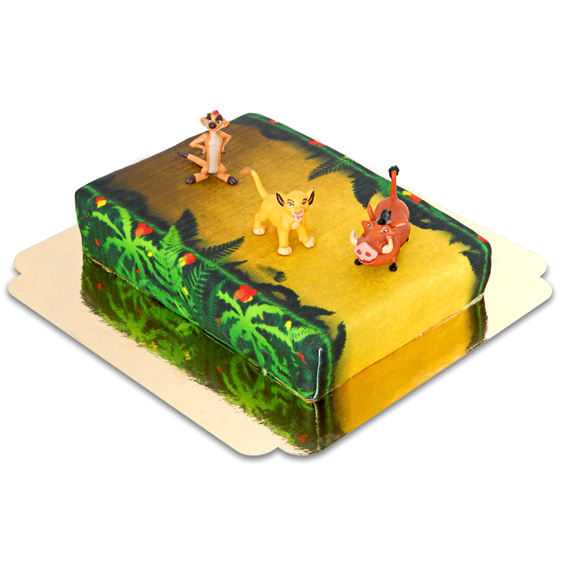 Simba, Timon & Pumba auf Dschungel-Torte