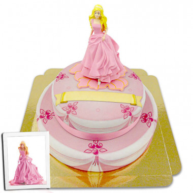 Barbie op twee-verdiepingen taart 