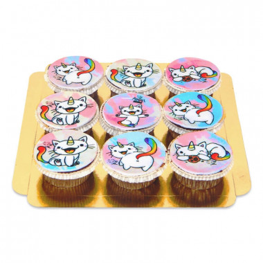 Purricorn cupcakes, 9 stuks - Chubby Unicorn