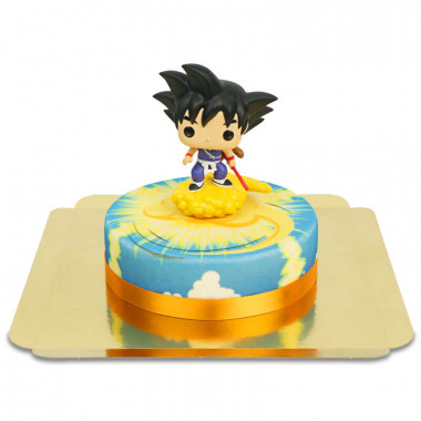 Kid Son Goku op Supersonic wolken taart