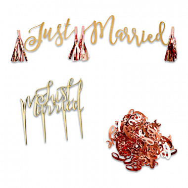 Bruiloft decoratie set "Just Married"