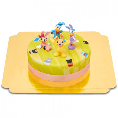 Disney Figuren op groene paas taart 