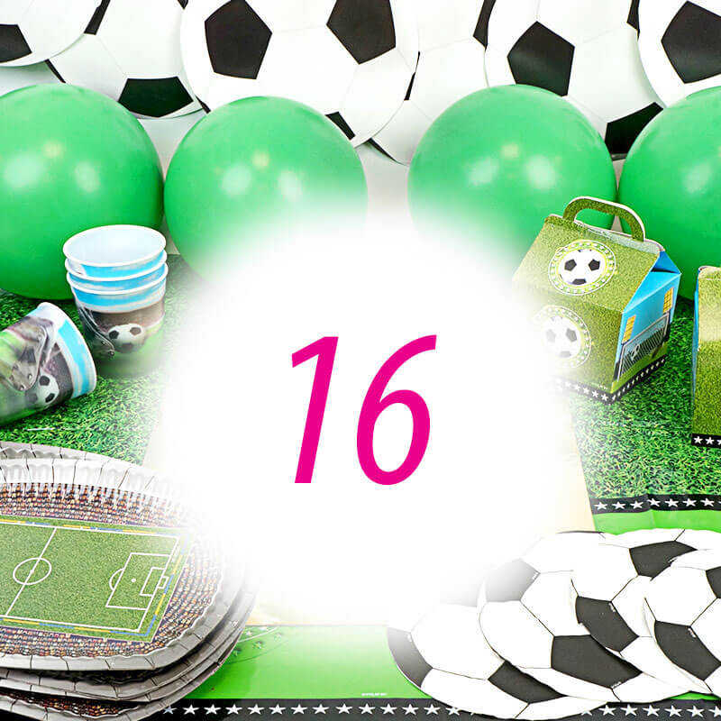 Partyset voetbal voor 16 personen – zonder taart