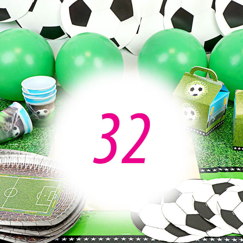 Partyset voetbal voor 32 personen – zonder taart