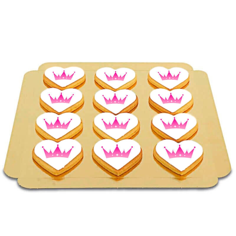 Hartvormige logo-koekjes (12 stuks)