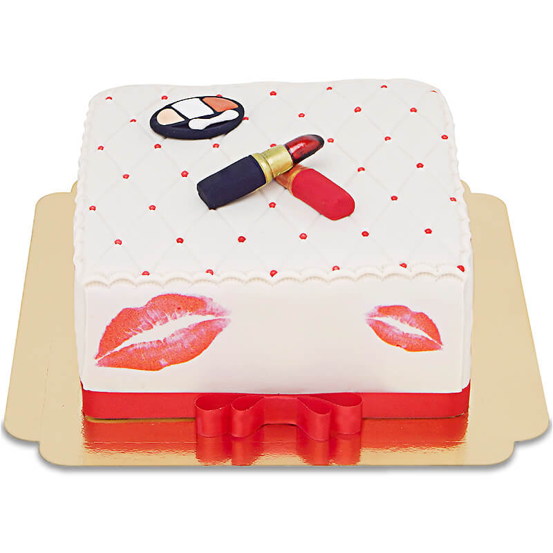 Luxe Make-Up taart, vierkant dubbele hoogte