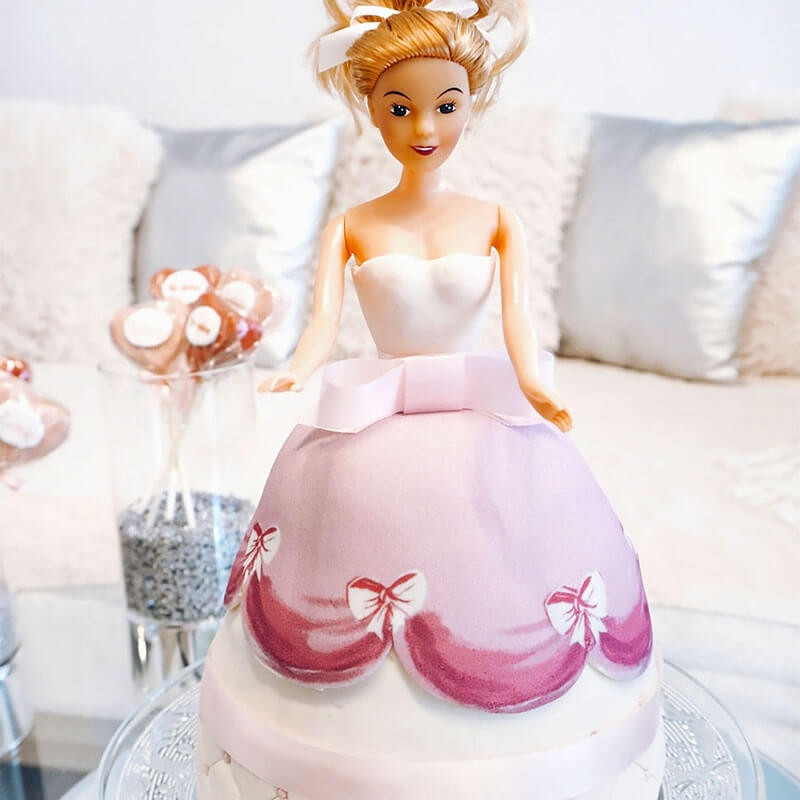 Deluxe Prinsessenpop-taart in roze jurk @nadine.nm