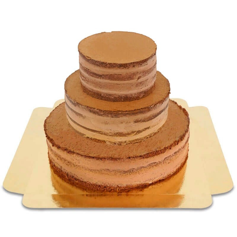 Schokoladiger Naked Cake, Hochzeitstorte