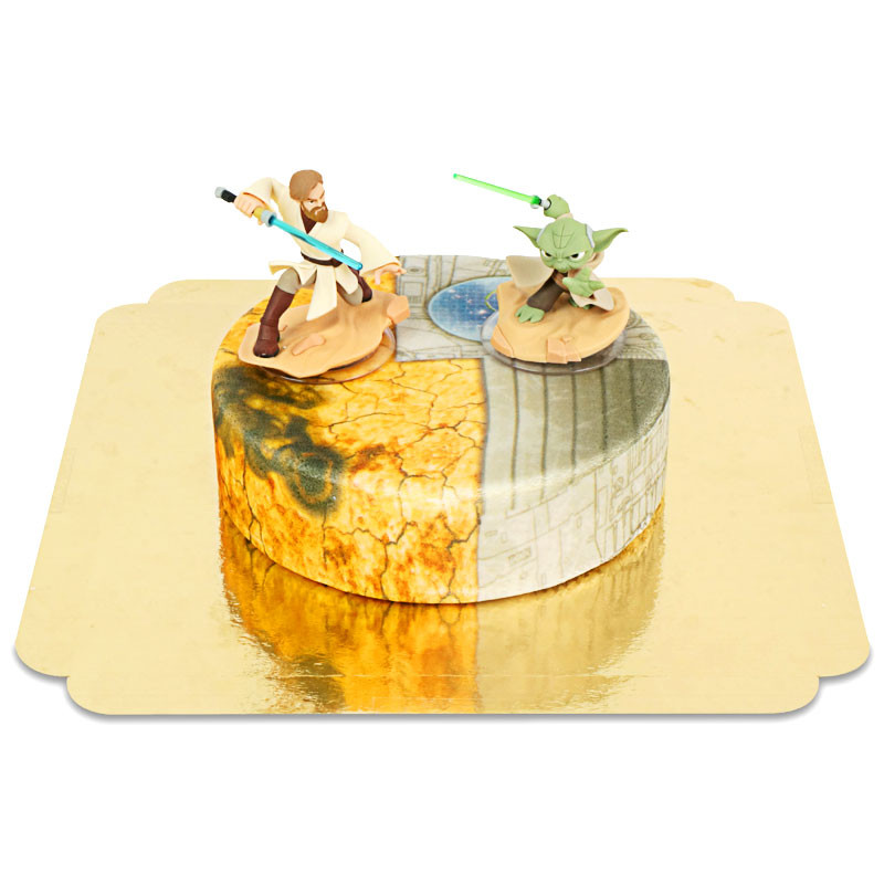 Obi-Wan Kenobi & Meester Yoda op Clone Wars taart