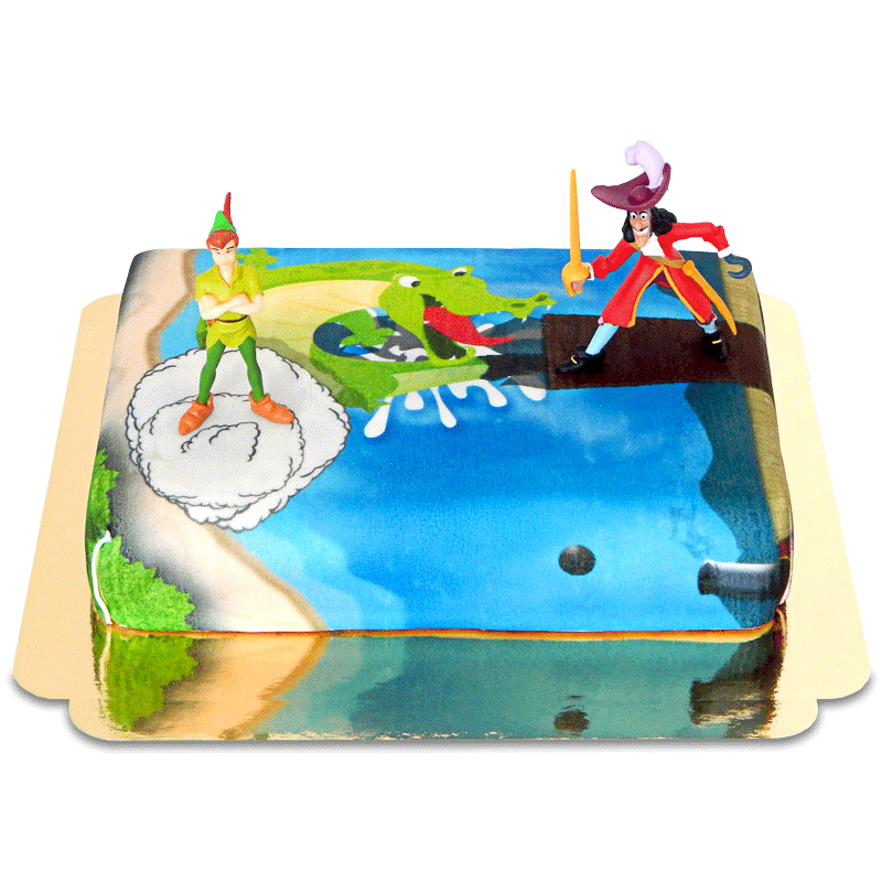 Peter Pan & Käpt'n Hook auf Nimmerland-Torte