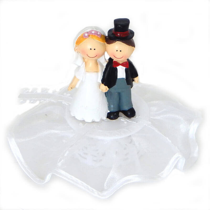 Hochzeitstorten-Dekoration: Glückliches Brautpaar, Tortenfigur